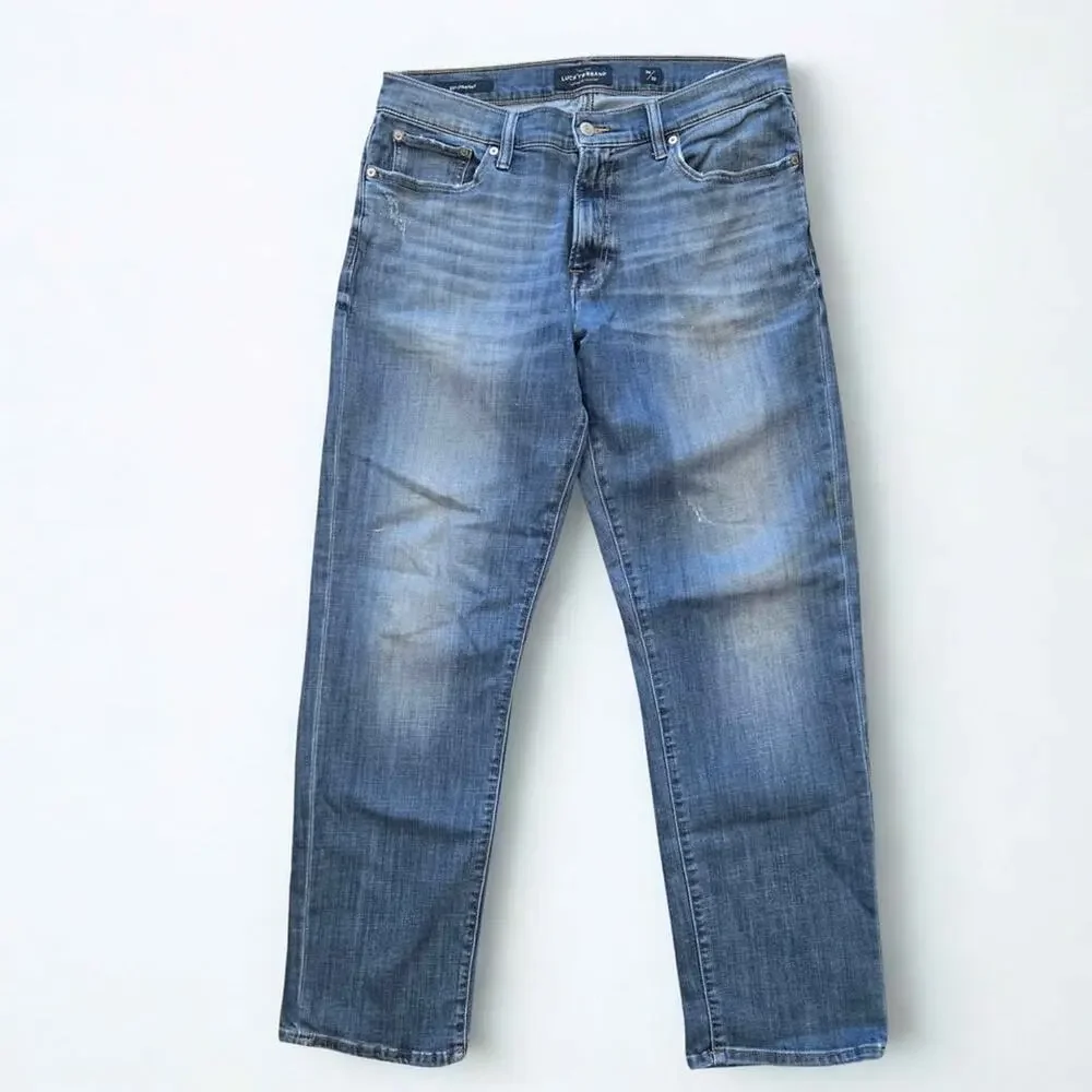 Lucky Brand 221 Original Straight Leg Jeans‎ Men's 34 x 32 Blue Denim